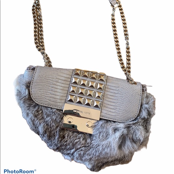 Michael Kors Handbags - Grey rabbit fur shoulder bag